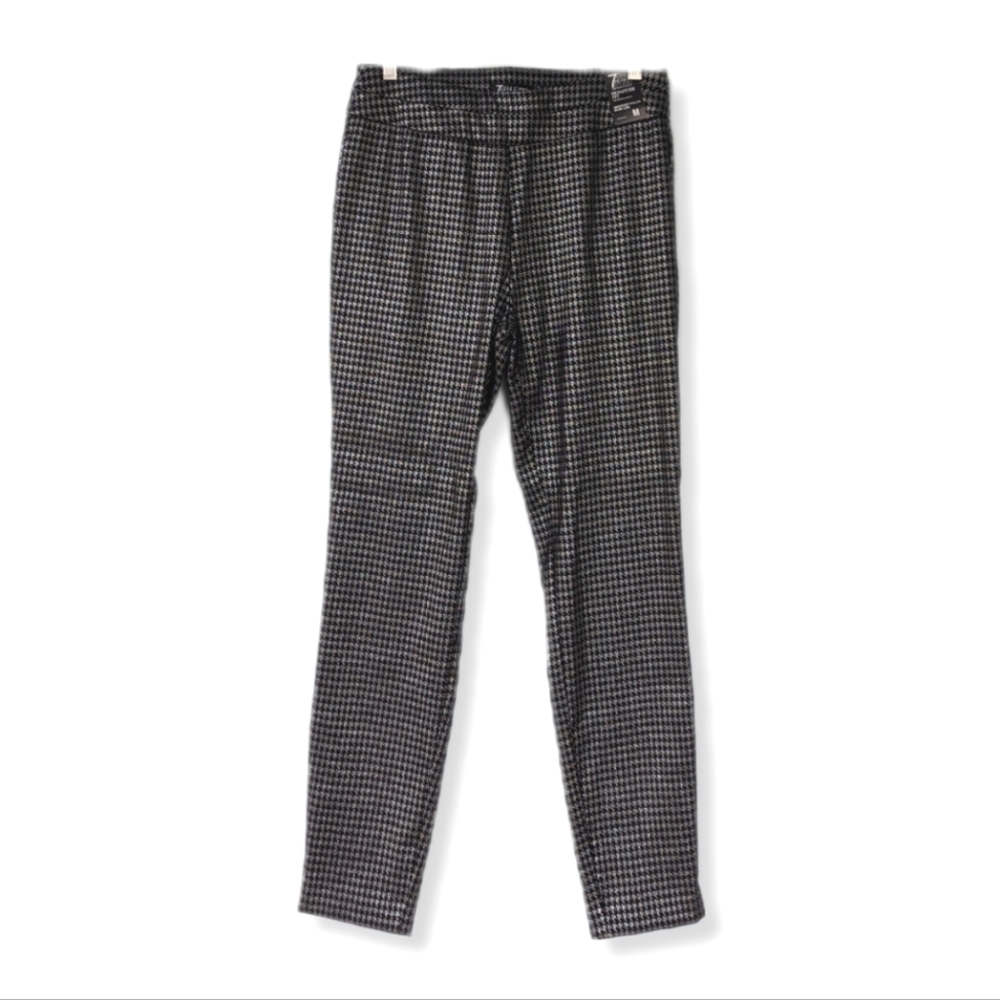 NWT New York & Company Black & Silver Herringbone High Waist Slim Pants